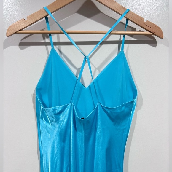 Rails Kaiden Silk Midi Slip Dress Womens Size Small Azure Blue Aqua Retails $238 - Picture 7 of 9